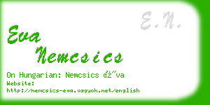 eva nemcsics business card